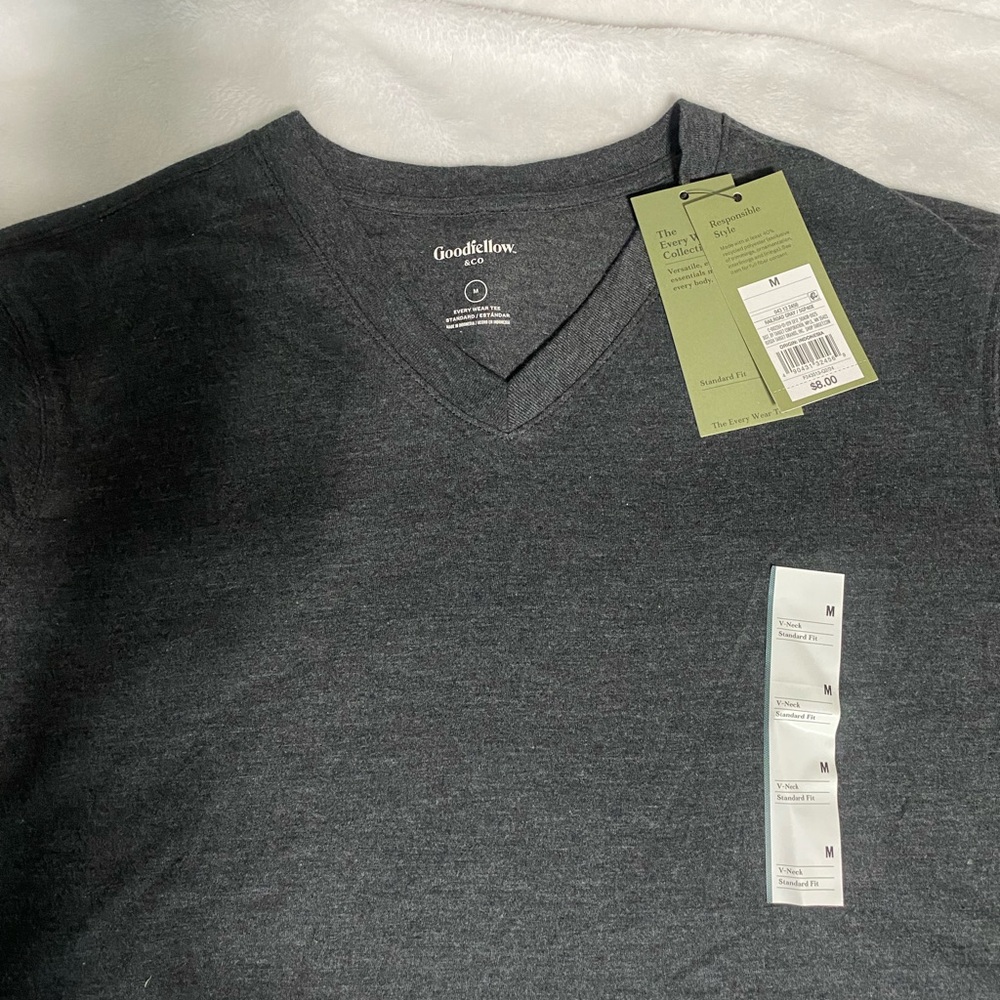 (2 shirts) Goodfellow & Co Men's Dark Gray V-Neck Sweater